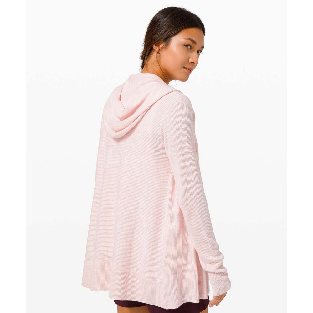 Lululemon Sundown Sweater Wrap Heathered Ballet Slipper Light Pink Sz 6